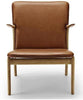  Ow124 Beak Chair Oiled Oak/Brown Leather