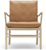 Carl Hansen Ow149 Colonial Chair, Soaped Oak/Light Brown Leather