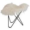 Cuero Iceland Flying Goose Stool, Wild White/Black