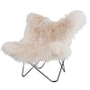 Cuero Iceland Mariposa Butterfly Chair, Wild White/Black