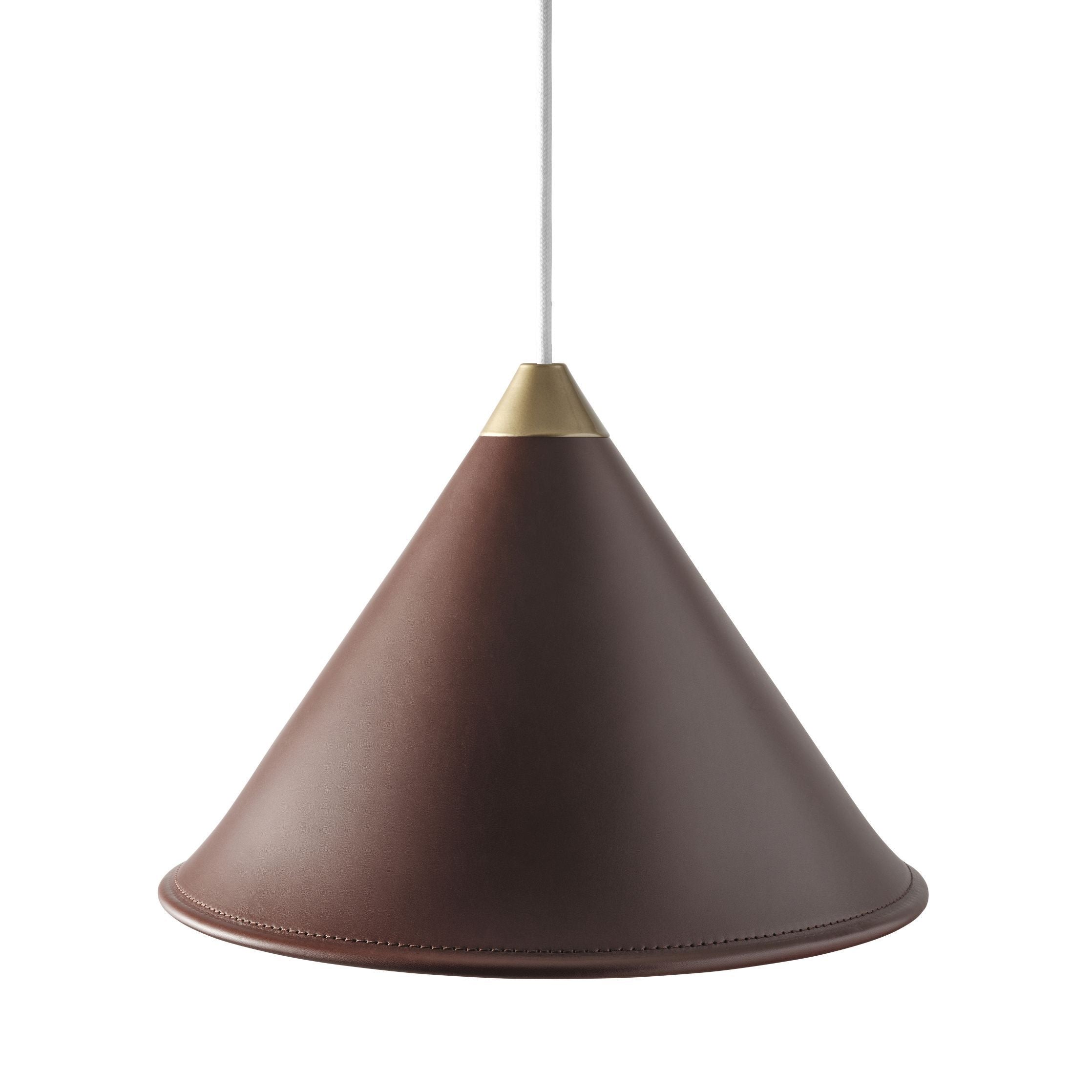 [product_category]-Cuero Namibia Pendant ø 35 Cm, Chocolate/Brass With White Cable-Cuero-7340172635789-1510430-CUE-1