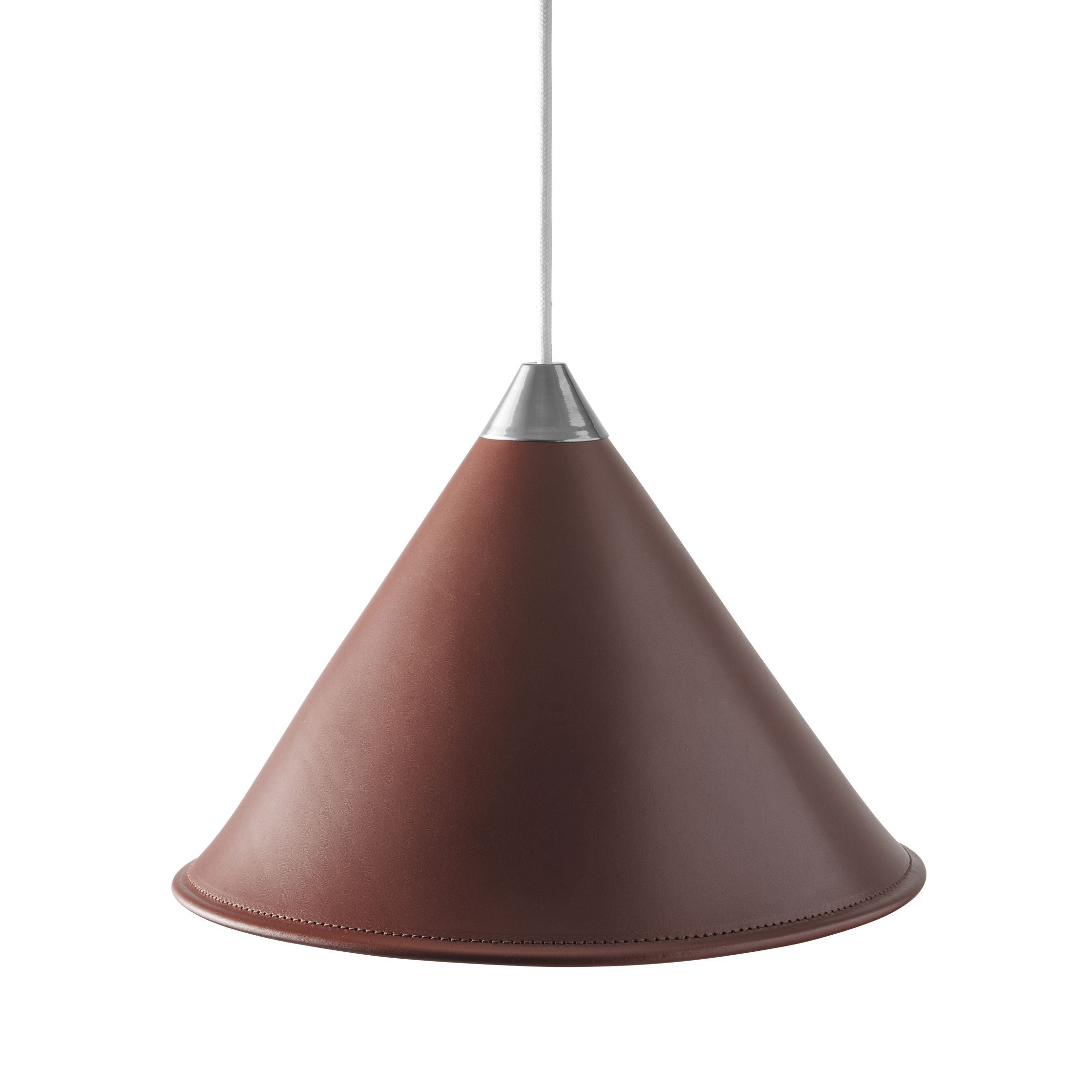 [product_category]-Cuero Namibia Pendant ø 35 Cm, Oak Brown/Chrome With White Cable-Cuero-7340172637141-1510634-CUE-1