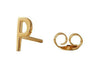 Design Letters Earring With Letter, Gold, P