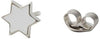 Design Letters Earring's Enamel Star, White/Silver