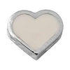 Design Letters Enamel Heart Counterpart Charm, Nude/Silver