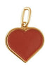 Design Letters Enamel Pendant Big Heart Gold, Ash Rose