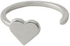 Design Letters Heart Ring, Silver