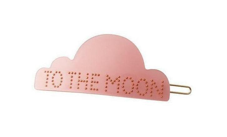 Design Letters Iconic Hair Clip, To The Moon, Pink