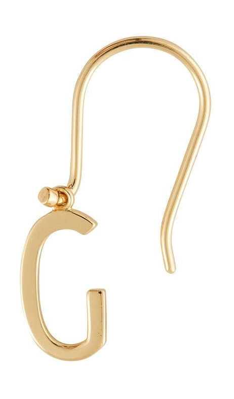 [product_category]-Design Letters Initial Earrings With Letter Gold, G-Design Letters-5710498192204-90406000G-DES-1