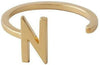 Design Letters Letter Ring A Z, 18k Gold Plated, N