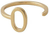 Design Letters Letter Ring A Z, 18k Gold Plated, O