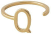 Design Letters Letter Ring A Z, 18k Gold Plated, Q