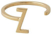 Design Letters Letter Ring A Z, 18k Gold Plated, Z