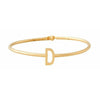 Design Letters My Bangle D Bangle, 18k Gold Plated Silver