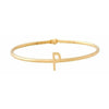 Design Letters My Bangle P Bangle, 18k Gold Plated Silver