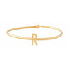 Design Letters My Bangle R Bangle, 18k Gold Plated Silver