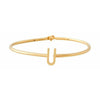 Design Letters My Bangle U Bangle, 18k Gold Plated Silver