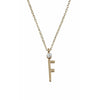 Design Letters Necklace In Pure Gold, F