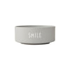 Design Letters Porcelain Snack Bowl, Gray