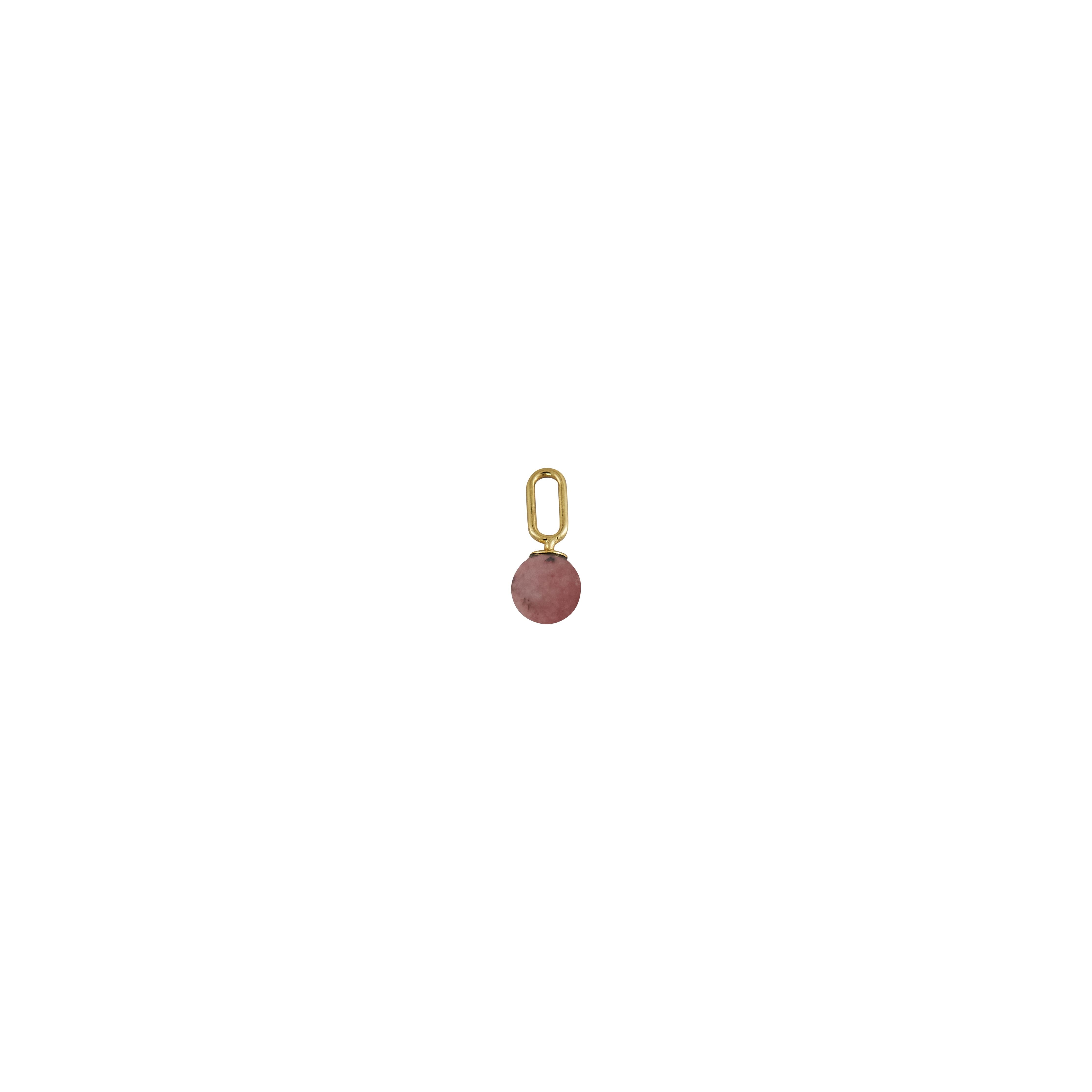 [product_category]-Design Letters Stone Drop Pendant 5mm 18k Gold Plated Silver, Red Chrosite-Design Letters-5710498190378-90302023RHCHROSITE-DES-1