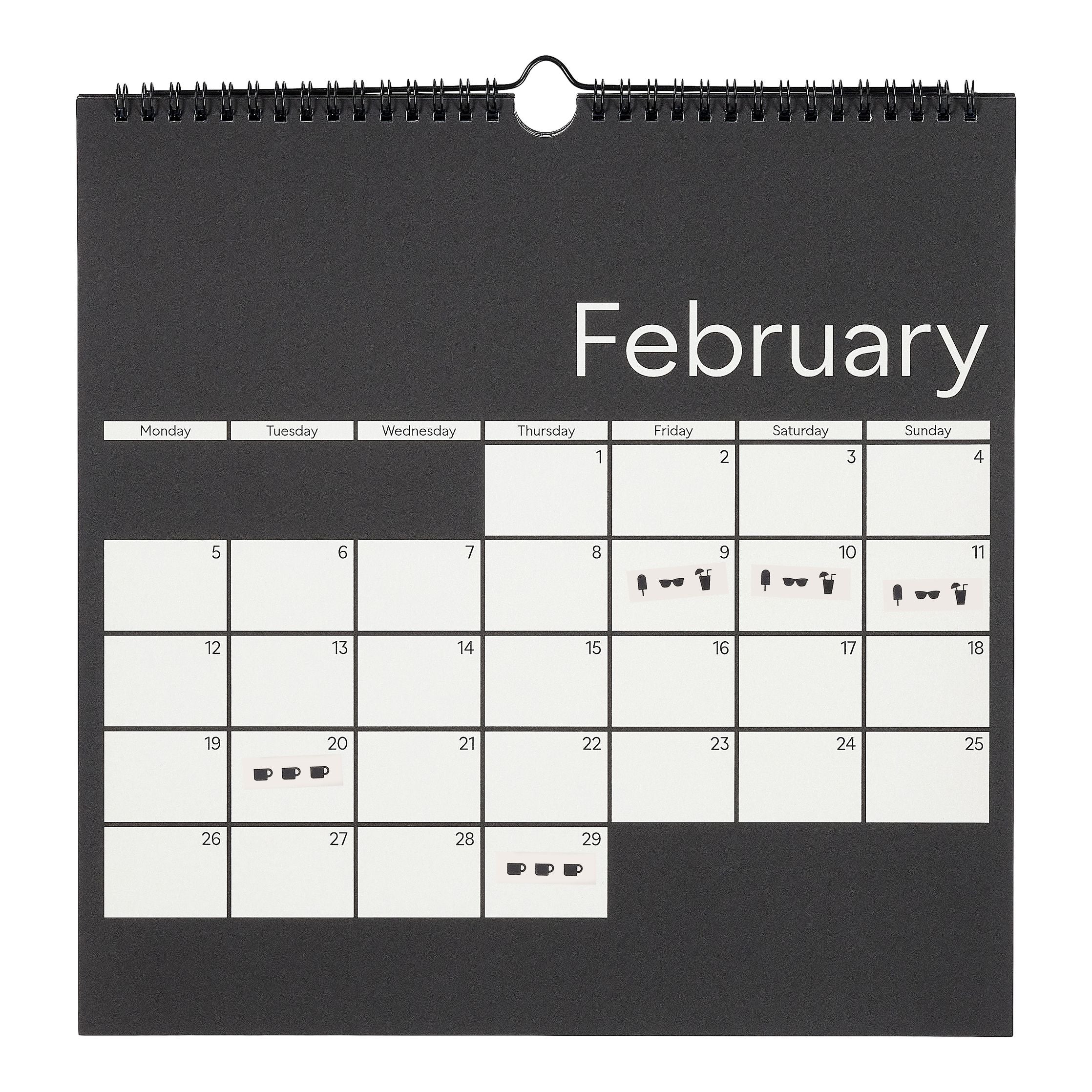 [product_category]-Design Letters Wall Calendar 2024, Light Grey/Black-Design Letters-5710498196042-70201023LGREBLAHI-DES-3