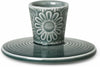 Dottir Pipanella Lines Flower Candle Holder Dark, 8cm