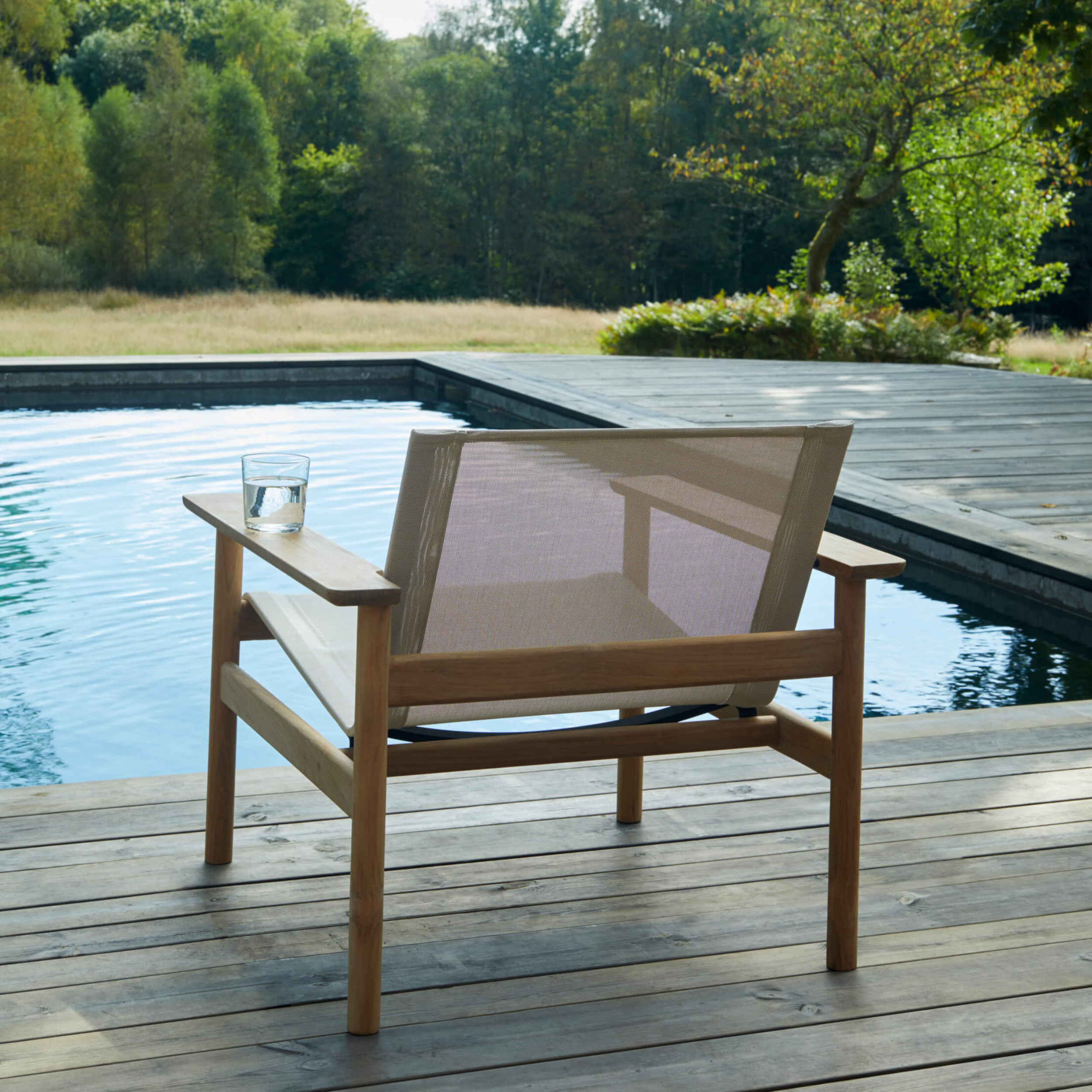 Fritz Hansen Pelagus Outdoor Lounge Chair Teak/Sand