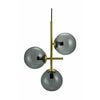 Dyberg Larsen Como Pendant, Smoked Glass/Brass