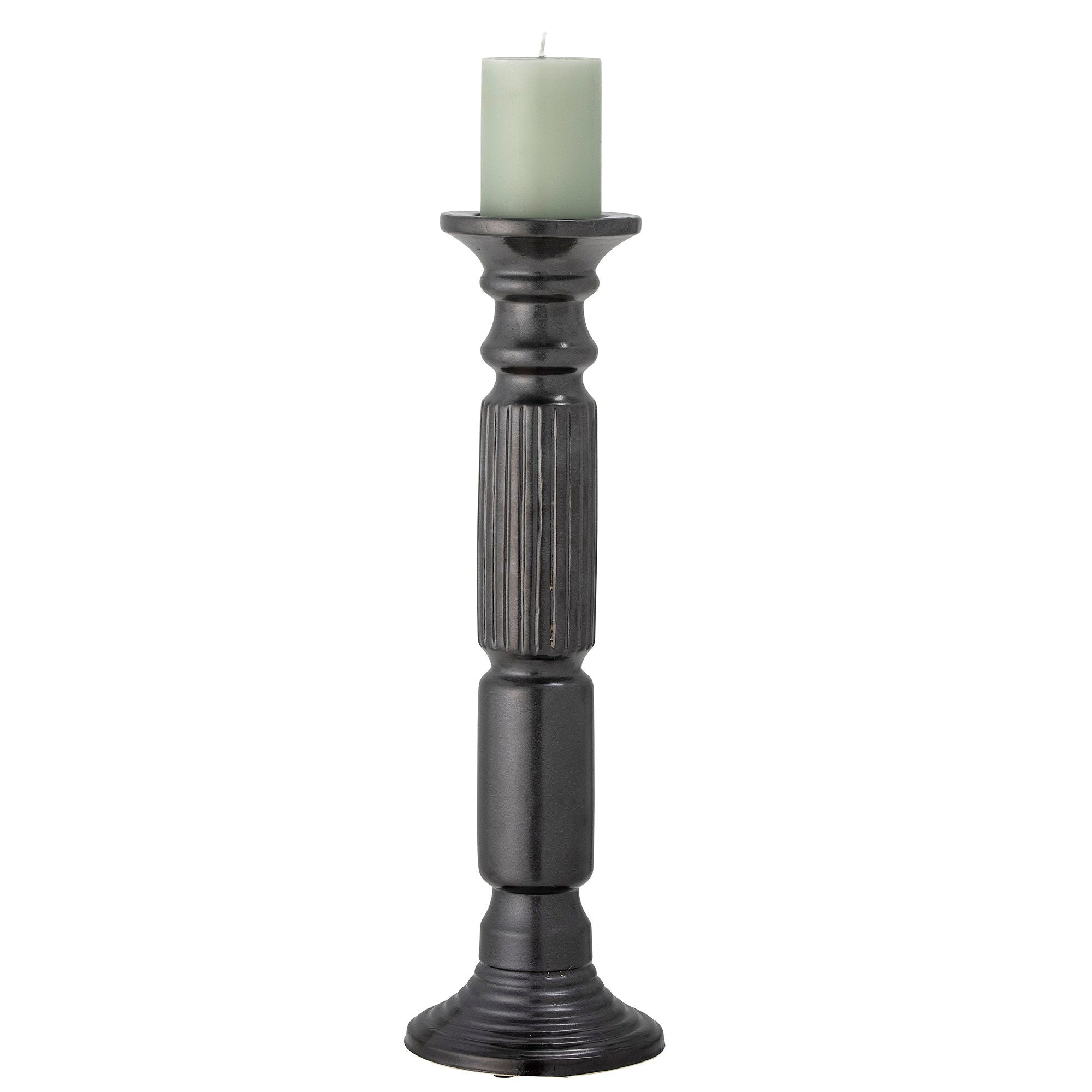 Bloomingville Millas Candle Holder, Black, Ceramic