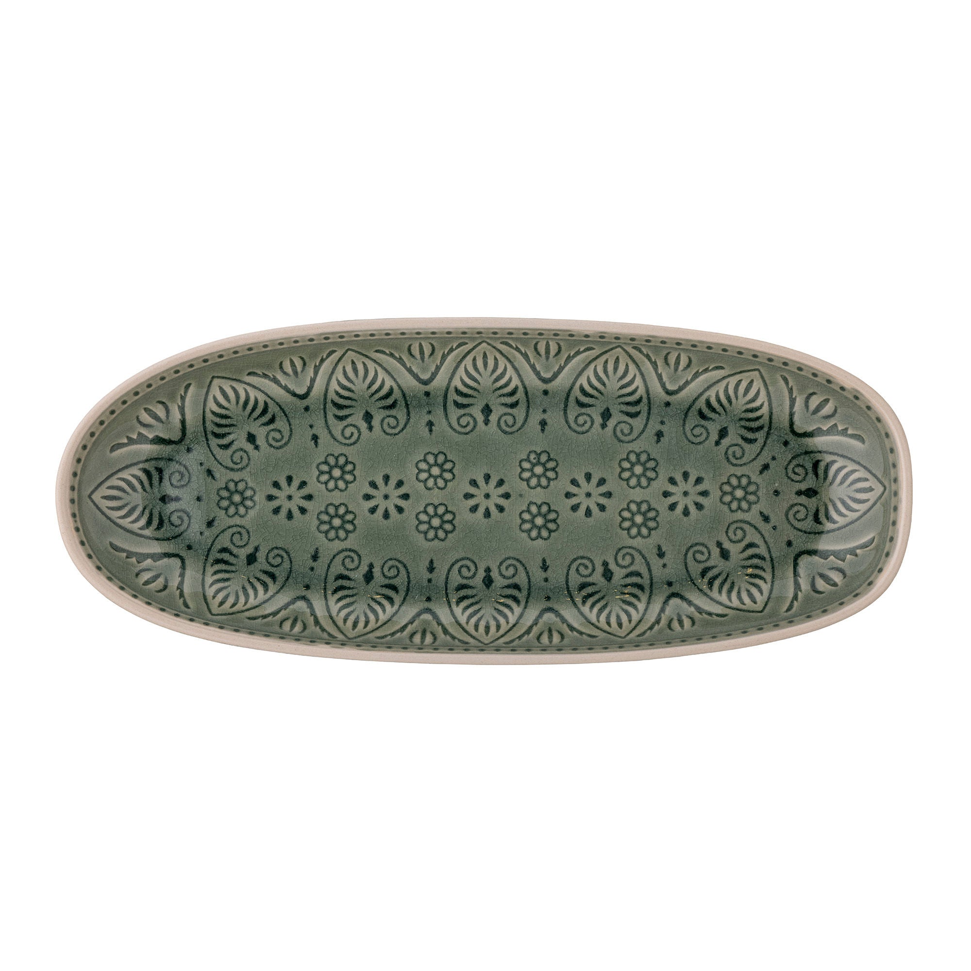 Bloomingville Rani Serving Plate, Green, Stoneware