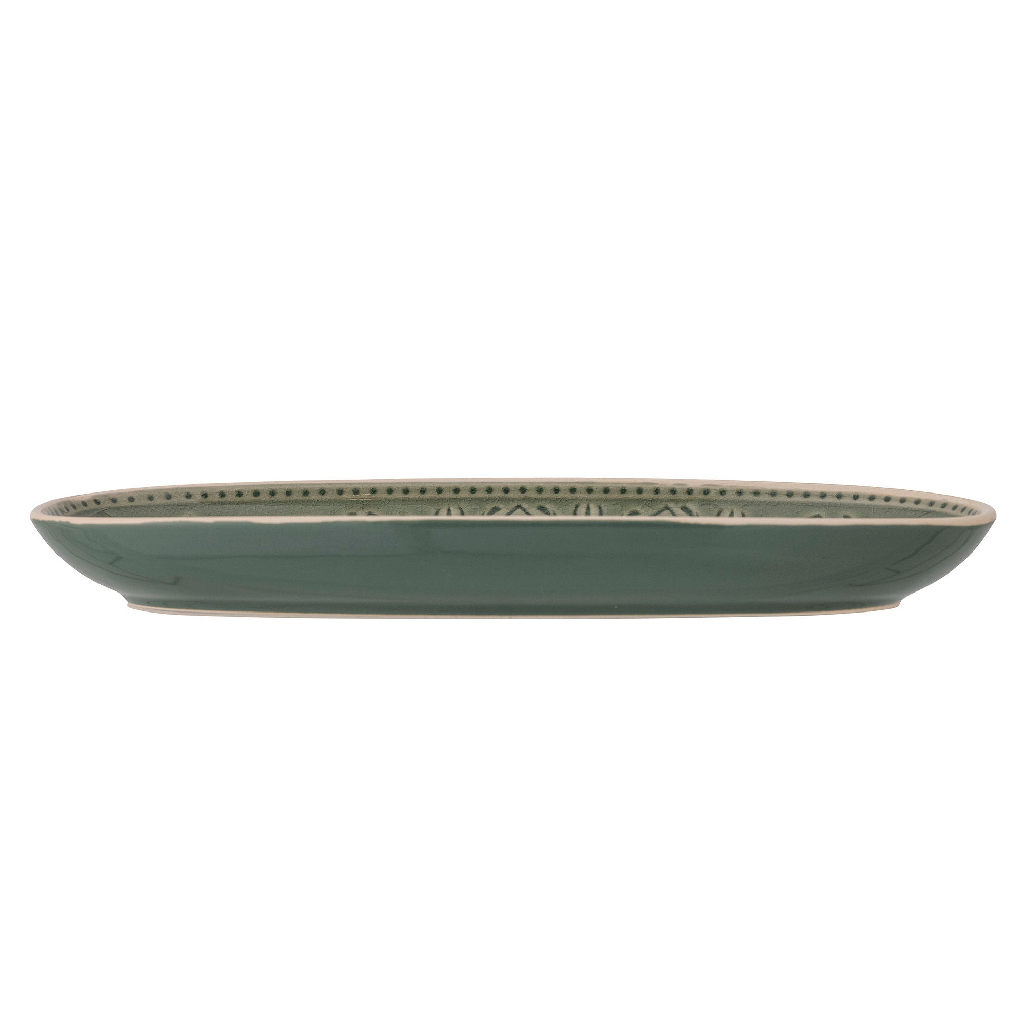 Bloomingville Rani Serving Plate, Green, Stoneware