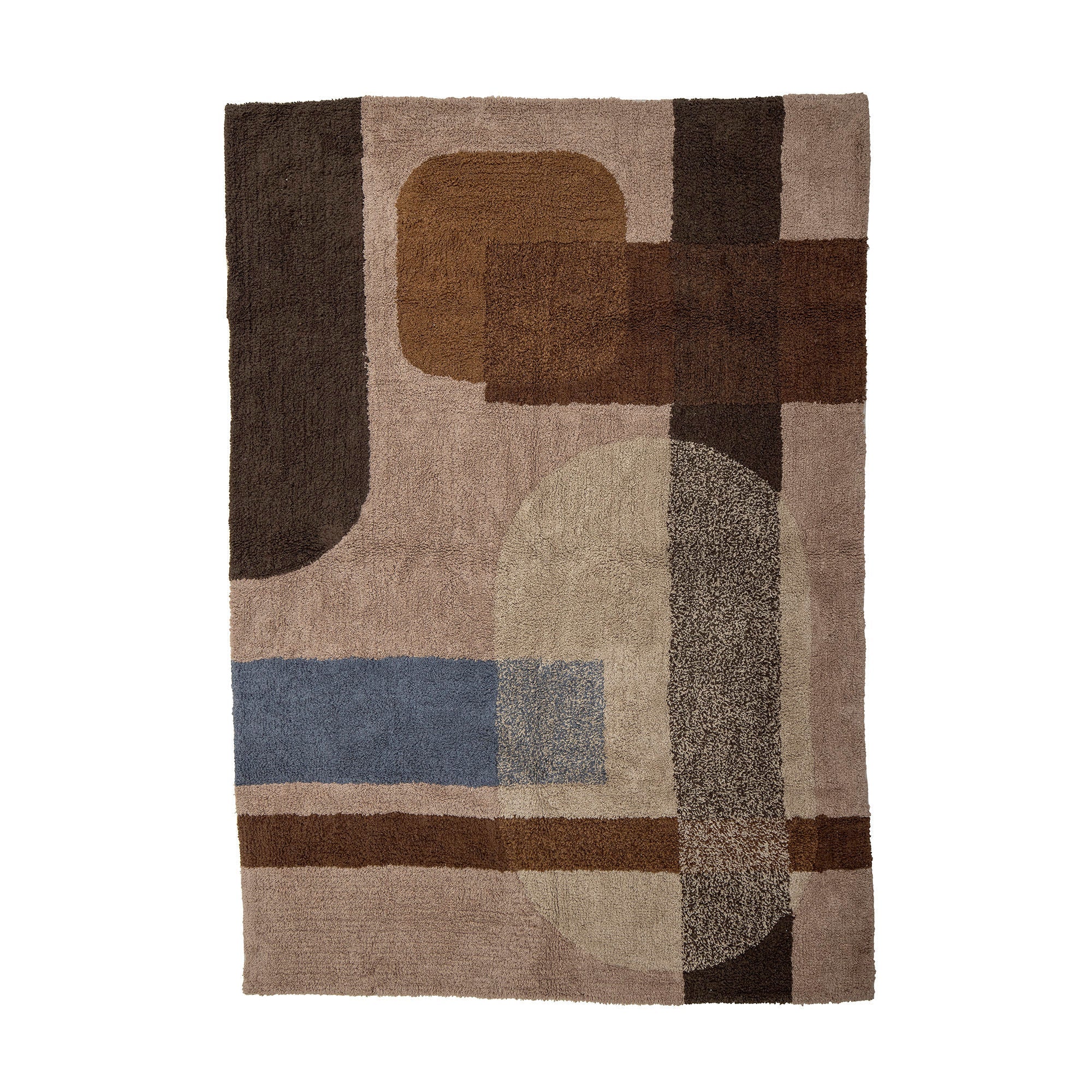 Bloomingville Zofia Rug, Brown, Cotton