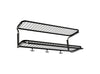 Essem Design Classic Hat Shelf 80 Cm, Black/Chrome