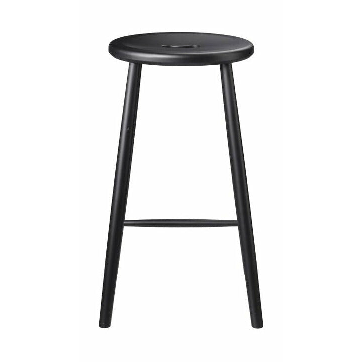 Fdb Møbler J27 C Bar Stool Beech, Black