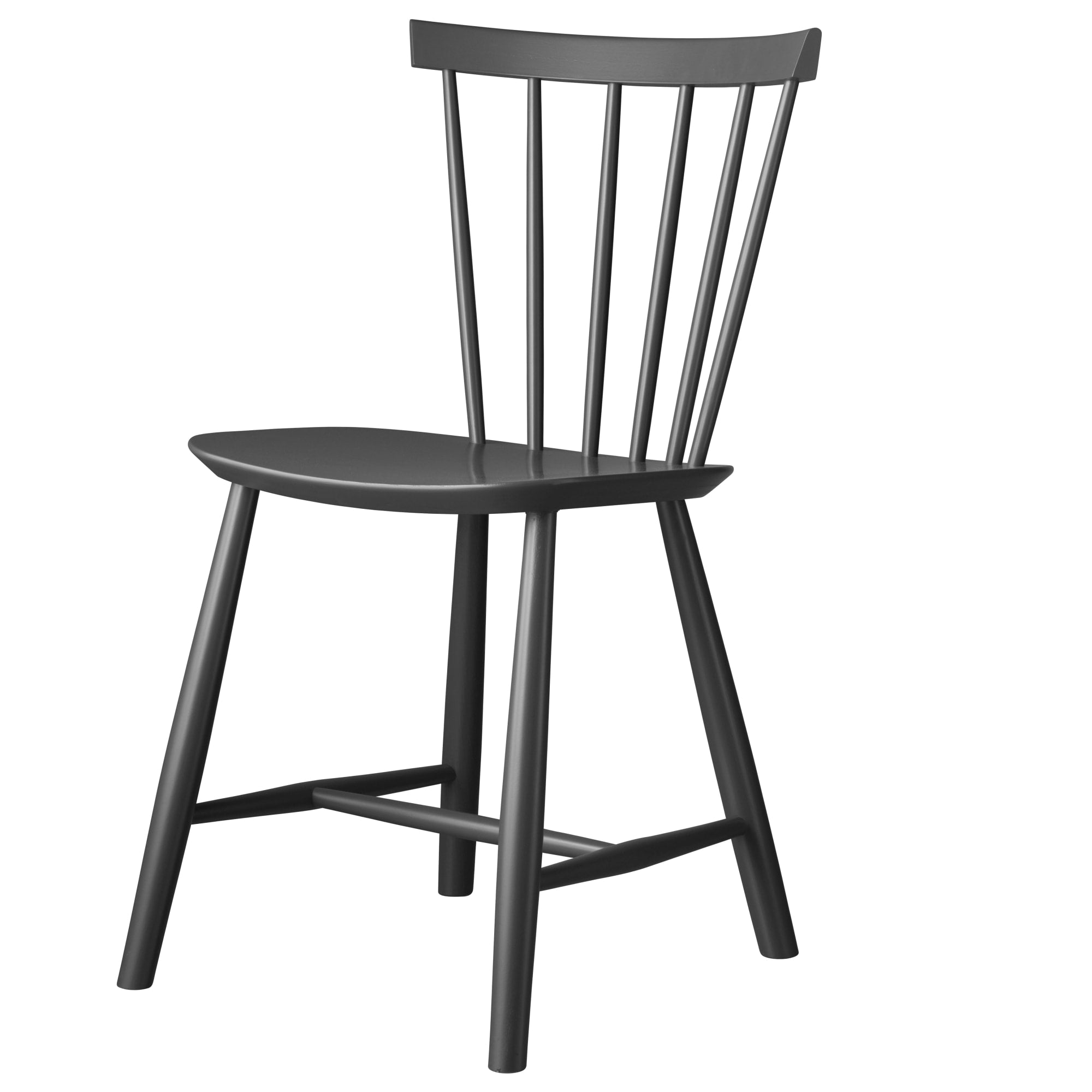 Fdb Møbler Poul Volther J46 Dining Chair Beech, Dark Grey, H 80cm