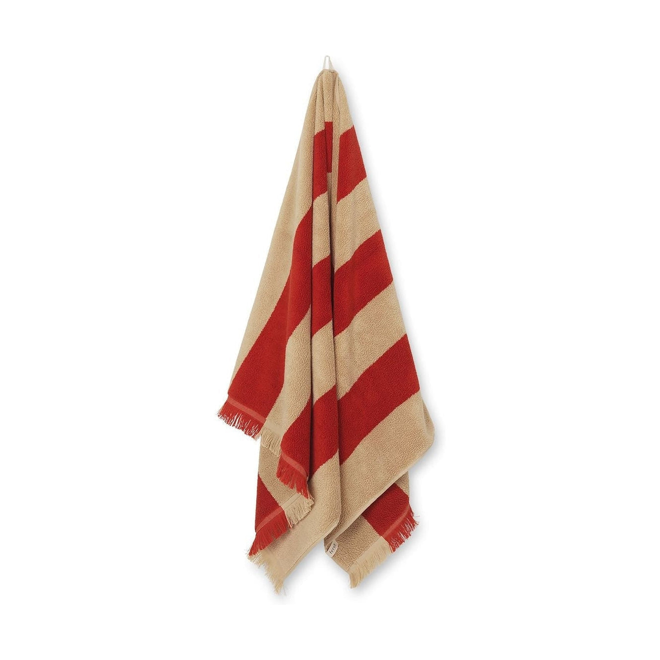 [product_category]-Ferm Living Alee Bath Towel 70x140 Cm, Light Camel/Red-Ferm Living-5704723285502-1104265584-FER-4