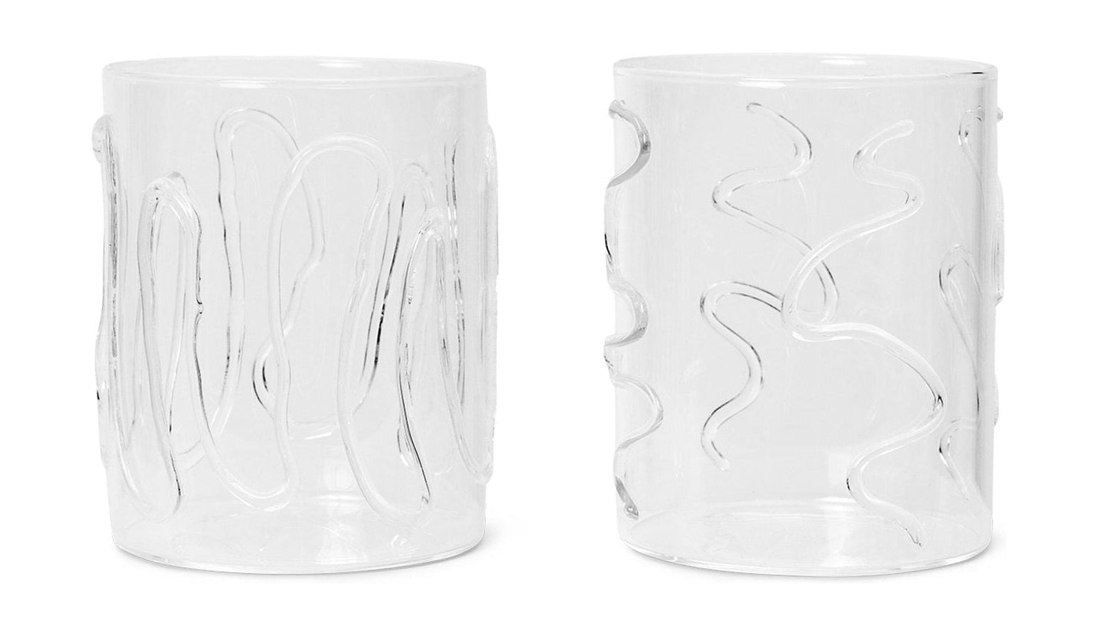 [product_category]-Ferm Living Doodle Glasses Set Of 2, Tall-Ferm Living-5704723302872-1104267321-FER-1