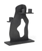 Ferm Living Erode Candle Holder, Black Aluminium