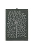 Ferm Living Mistletoe Tea Towel, Dark Green