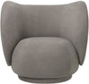 Ferm Living Rico Lounge Armchair Brushed, Warm Grey