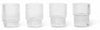 Ferm Living Ripple Glass Clear 6cl, 4pcs.