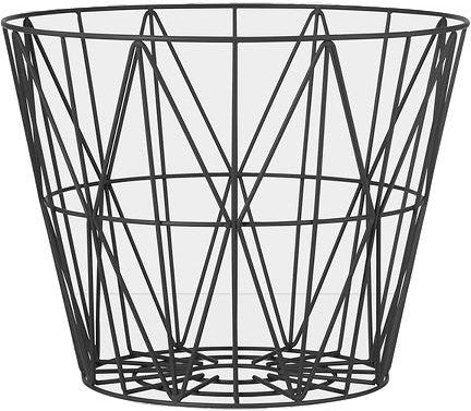 [product_category]-Ferm Living Threaded Basket Black, ø40cm-Ferm Living-5704723230601-3060-FER-1