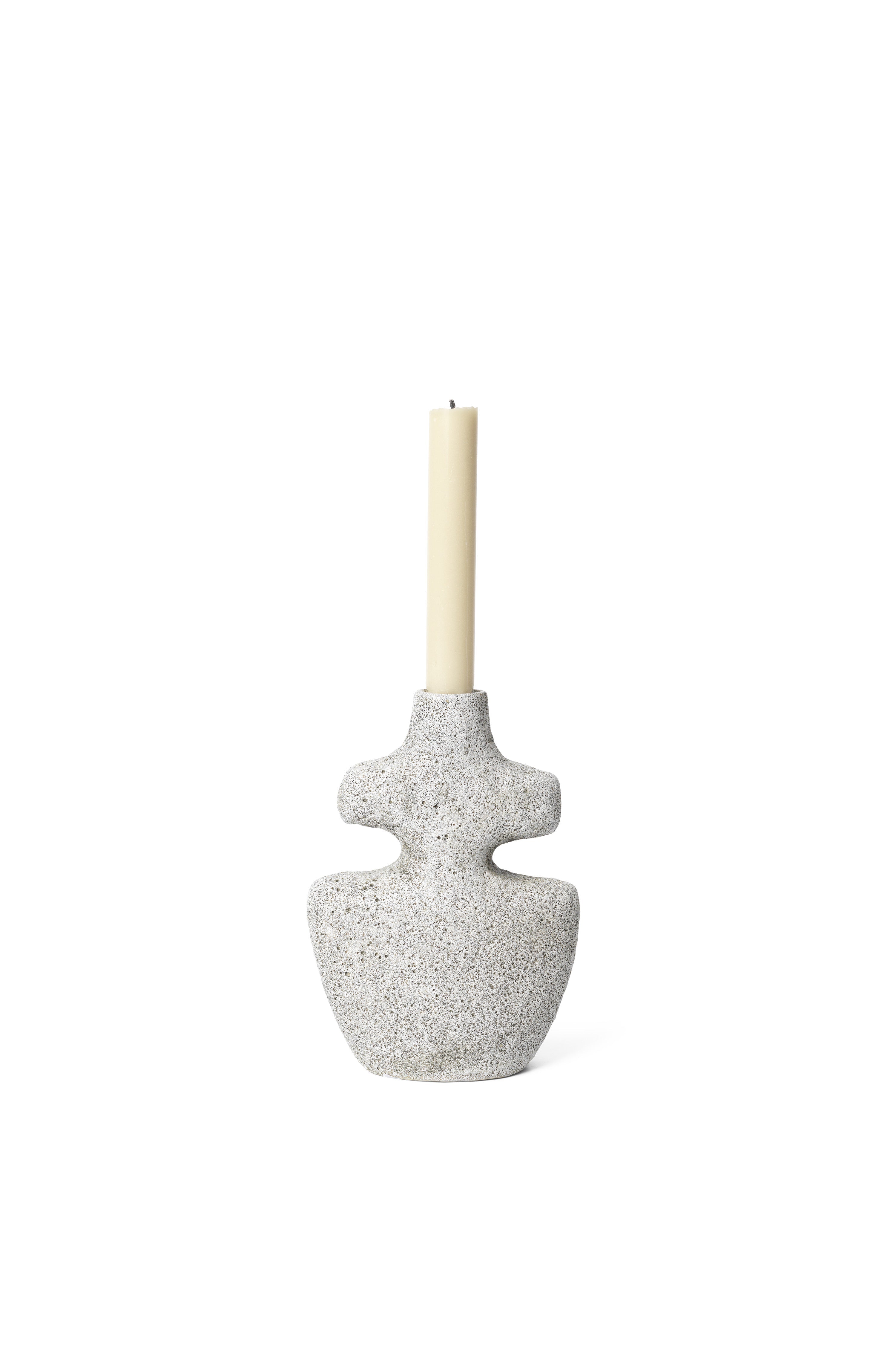 [product_category]-Ferm Living Yara Candle Holder Medium, Grey Pumice-Ferm Living-5704723311546-1104268188-FER-2