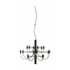 Flos 2097/18 Clear Chandelier, Black Matt