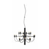 Flos 2097/18 Clear Chandelier, Black Matt