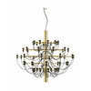  2097/50 Clear Chandelier Brass