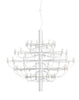  2097/75 Chandelier Clear Bulbs Matte White