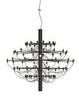  2097/75 Chandelier Frosted Bulbs Matte Black