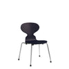 Fritz Hansen 3101 Kinderstoel, Gekleurd Fineer Ash/Middernacht Blauw