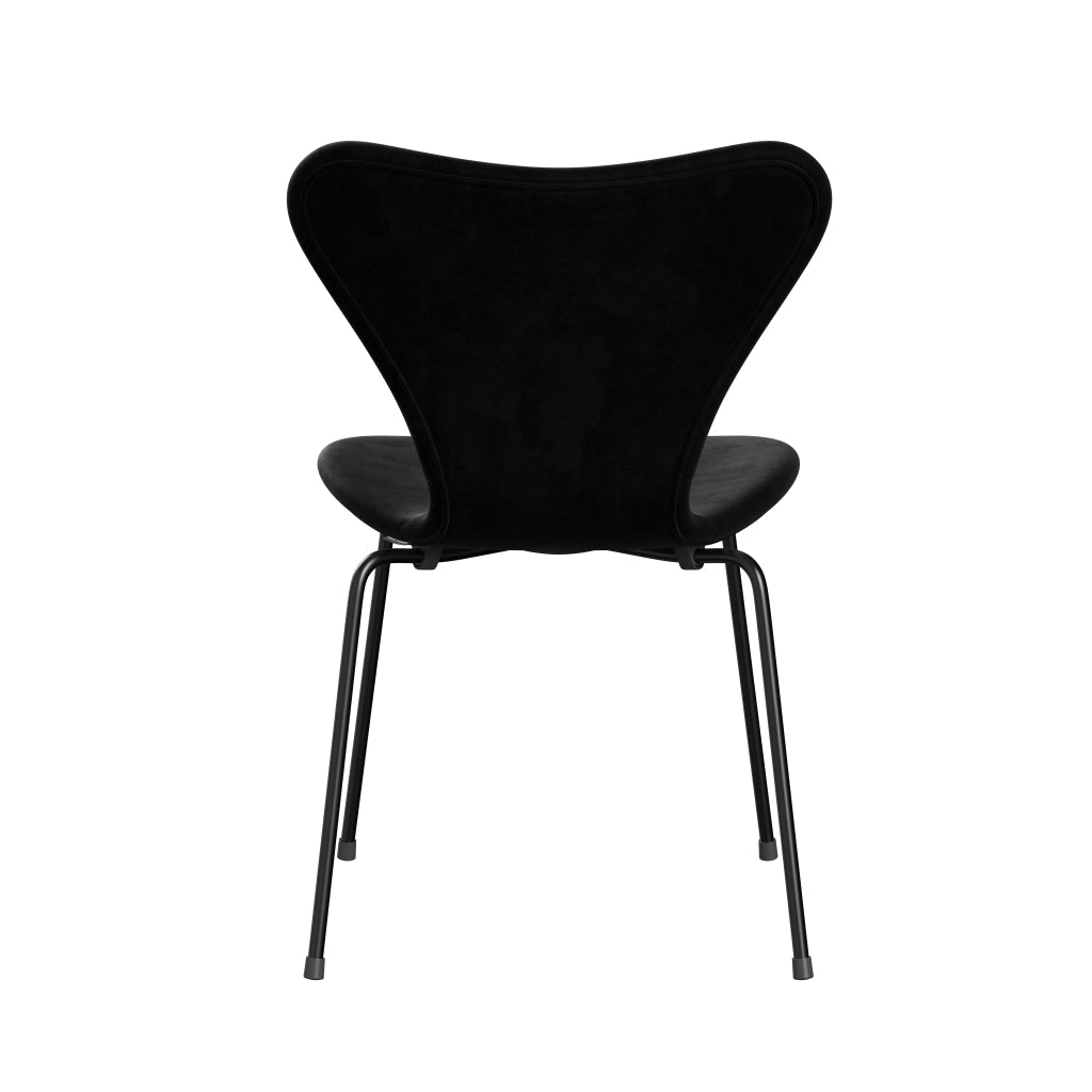 Fritz Hansen 3107 stoel Volledige bekleding, zwart/Belfast Velvet Night Black